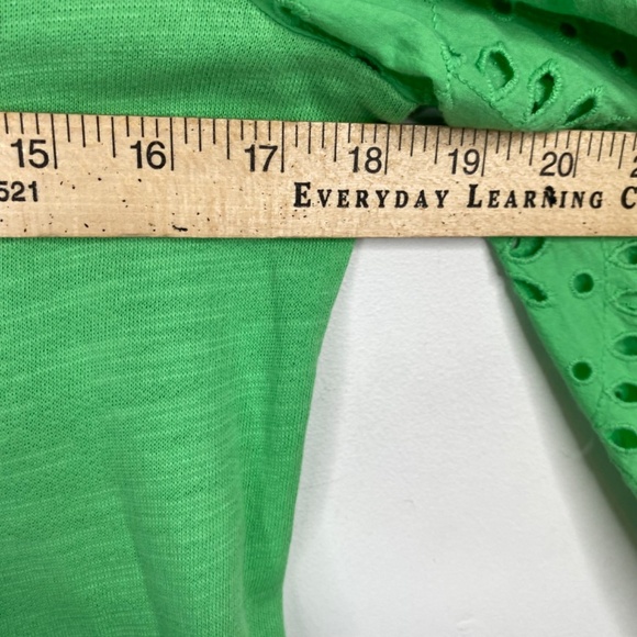 Lilly Pulitzer Jasona Eyelet Dress XS Lace Long Sleeve Kelly Green Easter Preppy - Picture 12 of 15